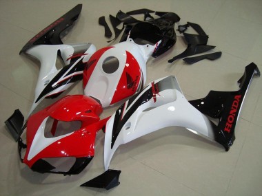 Online 2006-2007 Honda CBR1000RR Motorcycle Fairings Kit - White Red Glossy Black Canada