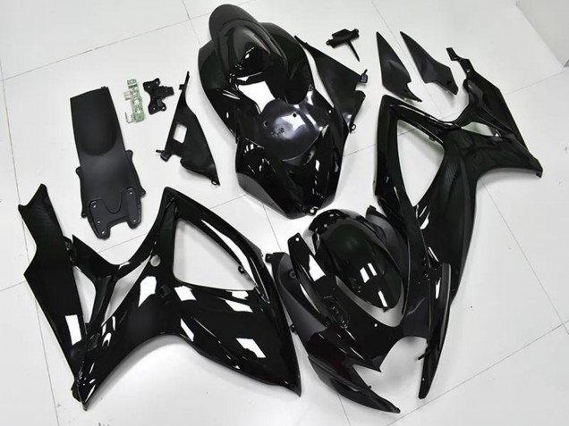 2006-2007 Suzuki GSXR 600/750 Bike Fairings - Glossy Black Canada