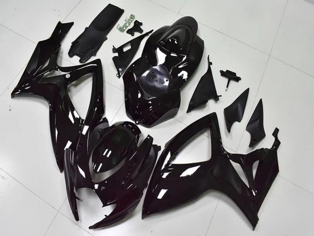 2006-2007 Suzuki GSXR 600/750 Bike Fairings - Glossy Black Canada