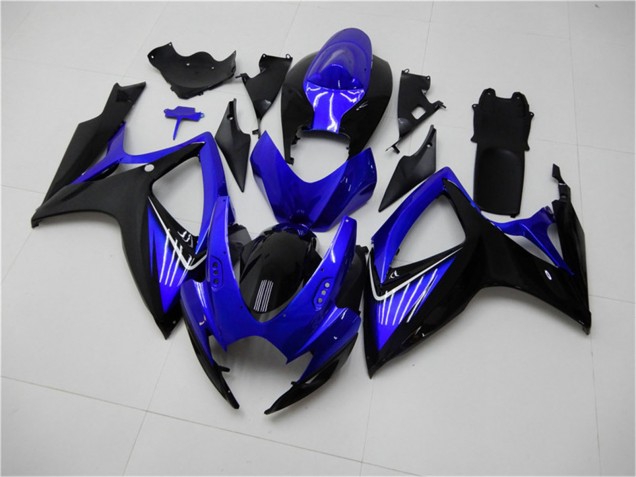 2006-2007 Suzuki GSXR 600/750 Motorcycle Fairings - Blue Glossy Black Canada