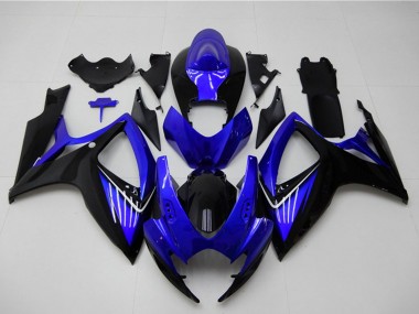 Online 2006-2007 Suzuki GSXR 600/750 Motorcycle Fairings - Blue Glossy Black Canada