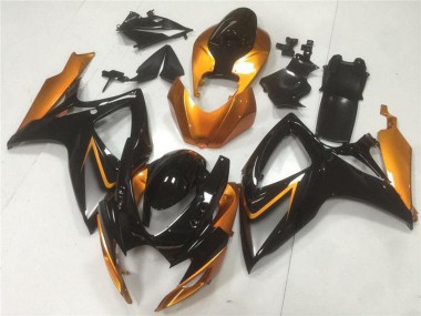 Online 2006-2007 Suzuki GSXR 600/750 Motorcycle Fairings - Orange Glossy Black Canada