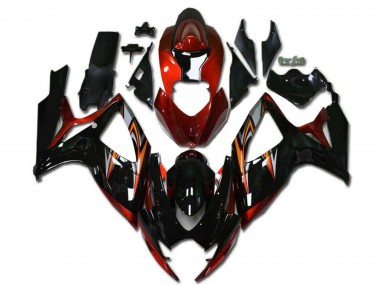 Online 2006-2007 Suzuki GSXR 600/750 Motorcycle Fairings - Orange Silver Glossy Black Stripe Canada