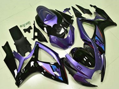 Online 2006-2007 Suzuki GSXR 600/750 Motorcycle Fairings - Purple Glossy Black Blue Canada