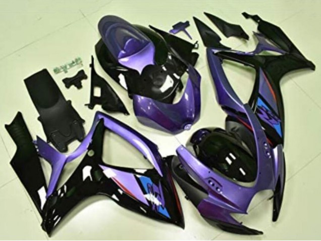 2006-2007 Suzuki GSXR 600/750 Motorcycle Fairings - Purple Glossy Black Blue Canada