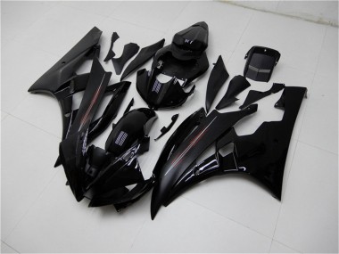 Online 2006-2007 Yamaha YZF R6 Motorcycle Fairing Kits - Glossy Black Matte Black Canada