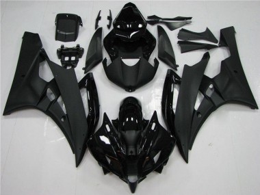 Online 2006-2007 Yamaha YZF R6 Motorcycle Fairing - Glossy Black Matte Black Canada