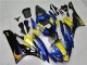 2006-2007 Yamaha YZF R6 Motorcycle Fairings - Blue Yellow Glossy Black Shark Canada