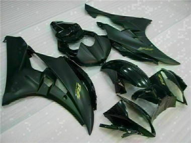Online 2006-2007 Yamaha YZF R6 Motorcycle Fairings - Glossy Black Matte Black Gold Decals Canada