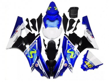 Online 2006-2007 Yamaha YZF R6 Motorcycle Fairings - Blue White Black Green MoviStar ENEOS Yamalube 46 Canada