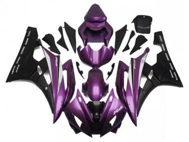 Online 2006-2007 Yamaha YZF R6 Motorcycle Fairings - Purple Matte Black Santander Canada