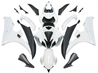 Online 2006-2007 Yamaha YZF R6 Motorcycle Fairings - White Matte Black Canada