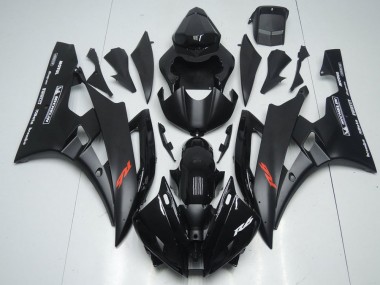 Online 2006-2007 Yamaha YZF R6 Motorcycle Fairings - Glossy Black Matte Black Red Motul Michelin Canada