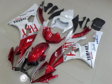 Online 2006-2007 Yamaha YZF R6 Motorcycle Fairings - White Red Fiat Yamalube Canada