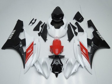 Online 2006-2007 Yamaha YZF R6 Motorcycle Fairing - White Red Matte Black Canada