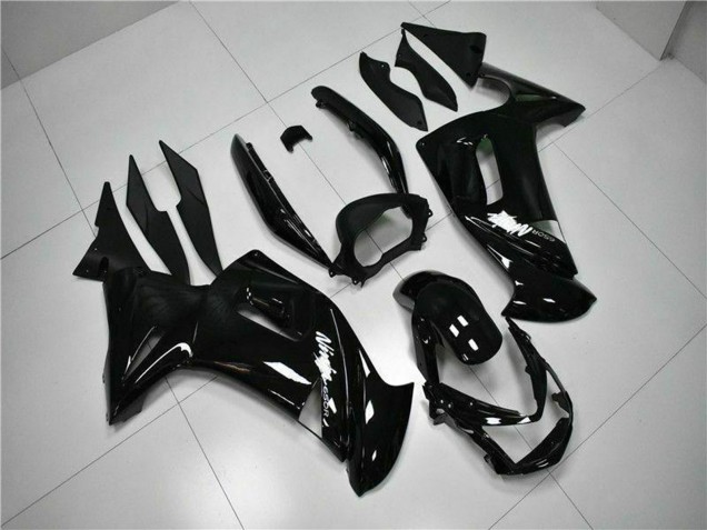 2006-2008 Kawasaki EX650 Motorcycle Fairings - Glossy Black White Canada