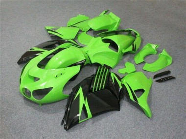 Online 2006-2011 Kawasaki ZX14R ZZR1400 Motorcycle Fairing - Green Glossy Black Canada