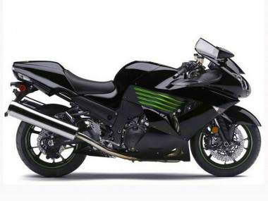 Online 2006-2011 Kawasaki ZX14R ZZR1400 Motorcycle Fairings - Glossy Black Green Canada