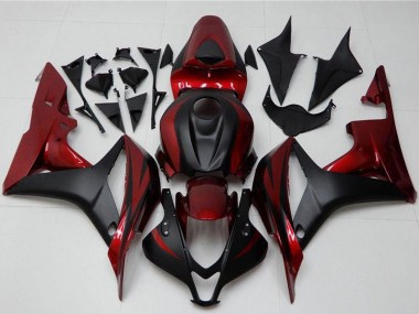 Online 2007-2008 Honda CBR600RR Motorcycle Fairing Kits - Red Matte Black Canada