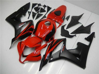 Online 2007-2008 Honda CBR600RR Motorcycle Fairings - Red Matte Black with Decals Canada