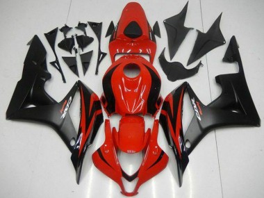 Online 2007-2008 Honda CBR600RR Motorcycle Fairings - Red Matte Black with Decals Canada
