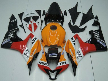 Online 2007-2008 Honda CBR600RR Bike Fairings - Orange White Red Glossy Black Repsol Canada