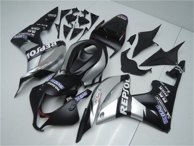 Online 2007-2008 Honda CBR600RR Motorcycle Fairings - Matte Black Silver Grey Repsol Canada