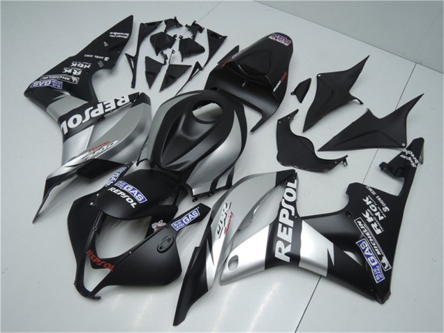 2007-2008 Honda CBR600RR Motorcycle Fairings - Matte Black Silver Grey Repsol Canada