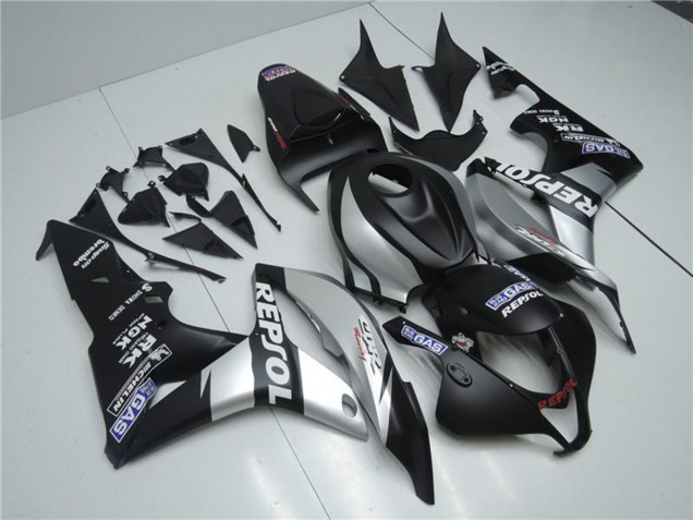 2007-2008 Honda CBR600RR Motorcycle Fairings - Matte Black Silver Grey Repsol Canada