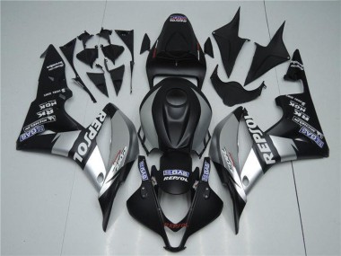 Online 2007-2008 Honda CBR600RR Motorcycle Fairings - Matte Black Silver Grey Repsol Canada