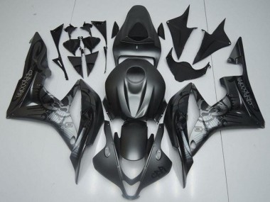 Online 2007-2008 Honda CBR600RR Motorcycle Fairings - Matte Black Graffiti Canada