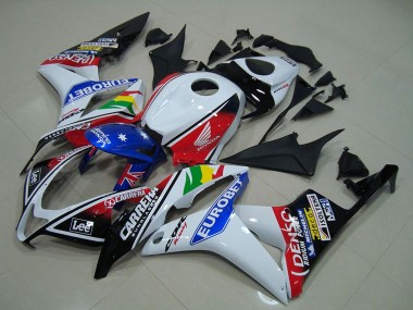 Online 2007-2008 Honda CBR600RR Motorcycle Fairings - White Red Blue Glossy Black EuroBet Canada