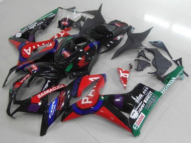 Online 2007-2008 Honda CBR600RR Motorcycle Fairings - Glossy Black Red Blue Pata Canada
