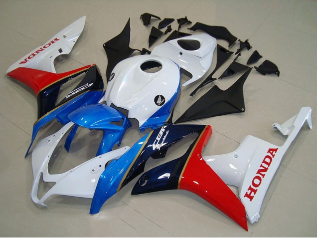 2007-2008 Honda CBR600RR Motorcycle Fairing - White Blue Red Glossy Black Canada