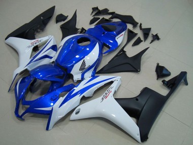 Online 2007-2008 Honda CBR600RR Motorcycle Fairings - White Blue Matte Black Canada