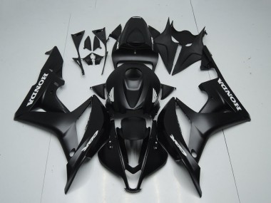 Online 2007-2008 Honda CBR600RR Motorcycle Fairings - Matte Black White Decals Canada