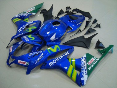Online 2007-2008 Honda CBR600RR Motorcycle Fairing - Blue Green MoviStar Castrol Canada