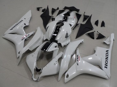 Online 2007-2008 Honda CBR600RR Motorcycle Fairing Kits - White Glossy Black Canada