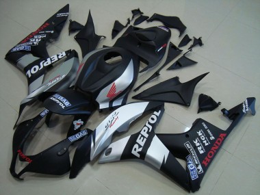 Online 2007-2008 Honda CBR600RR Motorcycle Fairings - Matte Black Silver Repsol Canada