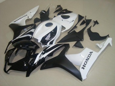 Online 2007-2008 Honda CBR600RR Motorcycle Fairings - White Glossy Black Matte Black Canada