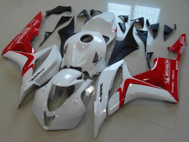 Online 2007-2008 Honda CBR600RR Motorcycle Fairings - White Red Racing Style Canada