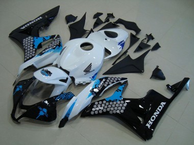 Online 2007-2008 Honda CBR600RR Motorcycle Fairing Kits - White Blue Glossy Black Canada