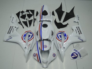 Online 2007-2008 Honda CBR600RR Motorcycle Fairings - White Red Blue R Canada