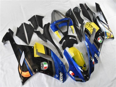 Online 2007-2008 Kawasaki ZX6R Motorcycle Fairings - Blue Shark Canada