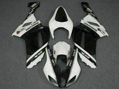 Online 2007-2008 Kawasaki ZX6R Motorcycle Fairings - Black White Elf Canada