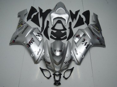 Online 2007-2008 Kawasaki ZX6R Motorcycle Fairings - Silver West Canada