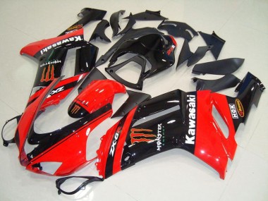 Online 2007-2008 Kawasaki ZX6R Motorcycle Fairings - Monster In Red Canada