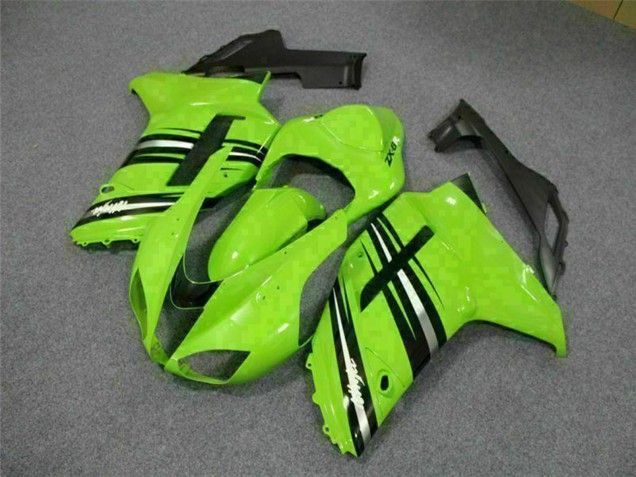 2007-2008 Kawasaki ZX6R Motorcycle Fairing Kits - Green Black Canada