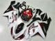 2007-2008 Kawasaki ZX6R Motorcycle Fairings - White Black Red Canada