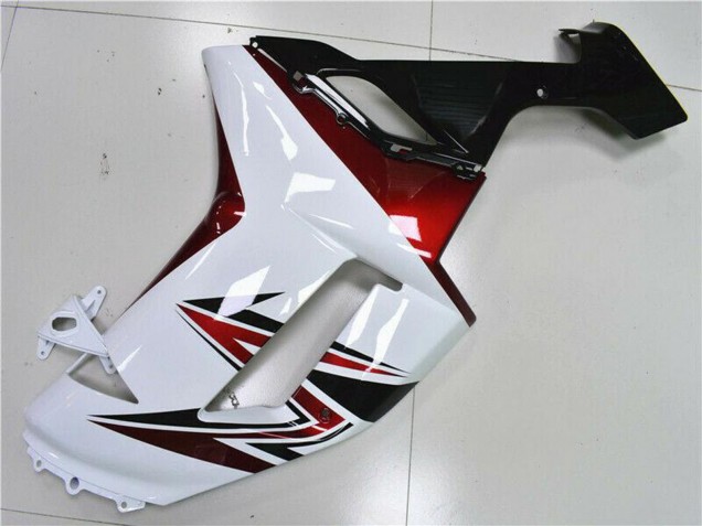 2007-2008 Kawasaki ZX6R Motorcycle Fairings - White Black Red Canada